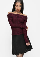 Ayr Broderie Denim Skirt