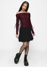 Ayr Broderie Denim Skirt