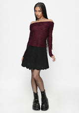 Ayr Broderie Denim Skirt