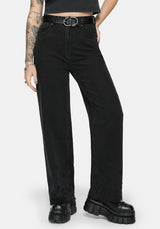 Ayr Broderie Straight Leg Denim Jean