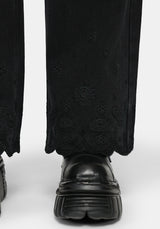 Ayr Broderie Straight Leg Denim Jean