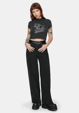 Ayr Broderie Straight Leg Denim Jean