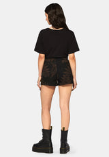 Ruin Fern Printed Denim Short