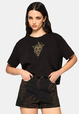 Ruin Fern Printed Denim Short