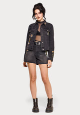 Faela Fairy Embroidered Denim Short 24" / UK 6