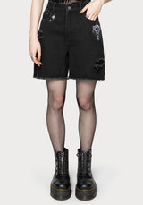 Reina Celestial Embroidered Denim Short 24" / UK 6