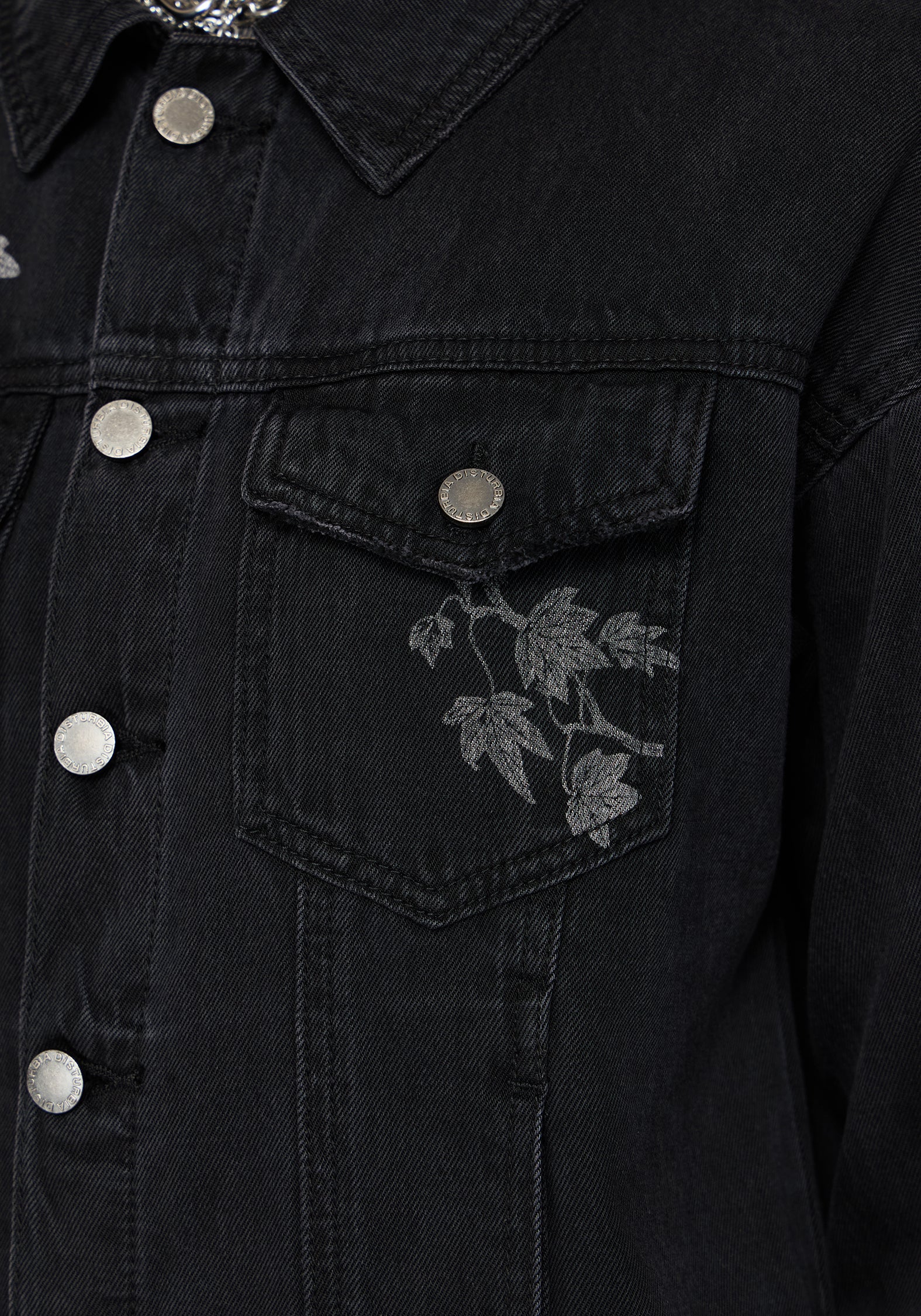 Cleo Phoenix Print Denim Jacket