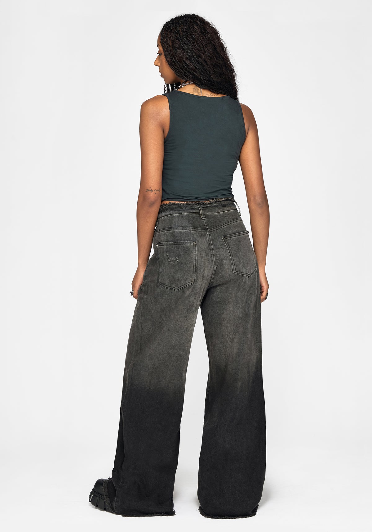Zena Ombre Relaxed Wide Leg Jean