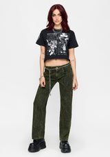 Narcissa Snake Print Low Rise Straight Leg Jean