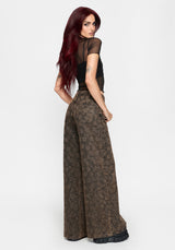 Aletris Floral Print Palazzo Denim Jean