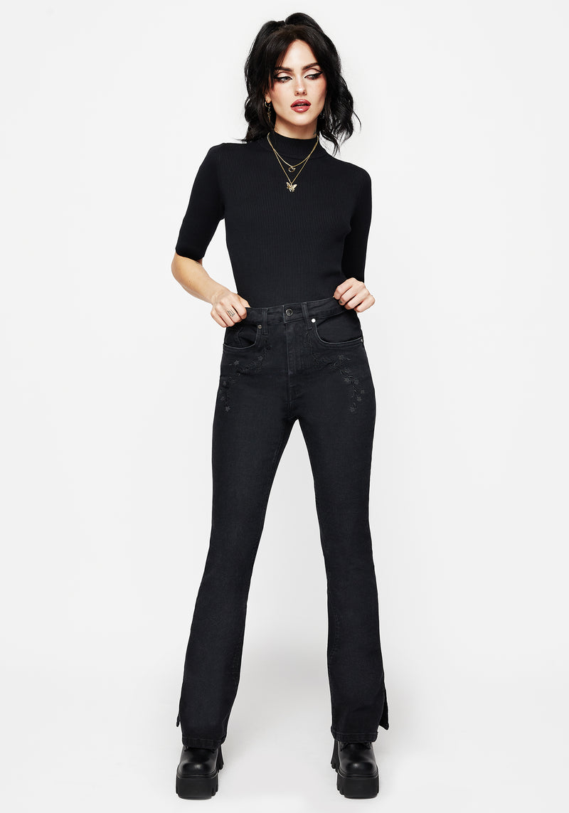 Vera Baby Boot Split Hem Flared Jeans