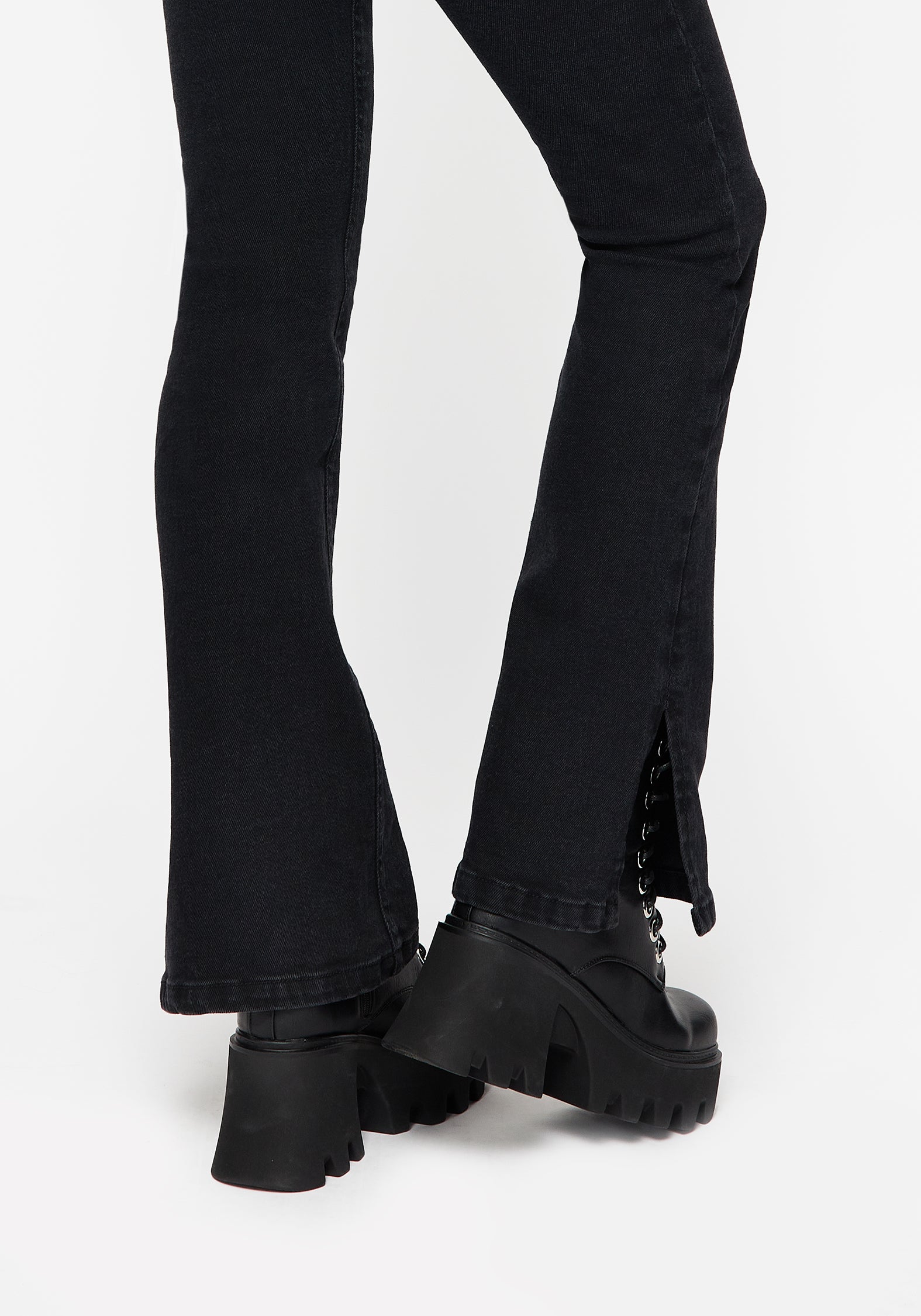 Vera Baby Boot Split Hem Flared Jeans