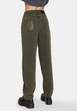 Prism Barrel Leg Embroidered Jeans