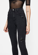 Void Embroidered Pocket Skinny Jeans