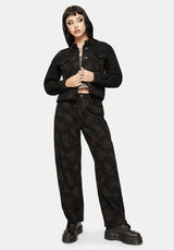 Hexborn Baba Yaga Printed Spliced Denim Jacket