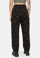 Hexborn Baba Yaga Printed Barrel Leg Denim Jean