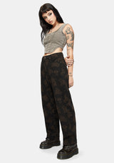 Hexborn Baba Yaga Printed Barrel Leg Denim Jean