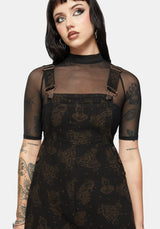 Hexborn Baba Yaga Printed Denim Dungarees