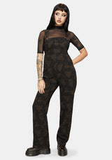 Hexborn Baba Yaga Printed Denim Dungarees