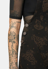 Hexborn Baba Yaga Printed Denim Dungarees
