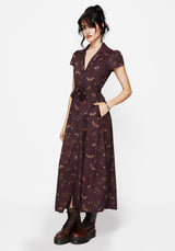 Celia Moth Printed Midaxi Shirt Dress