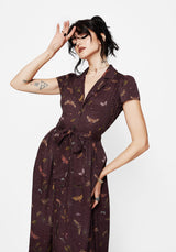 Celia Moth Printed Midaxi Shirt Dress