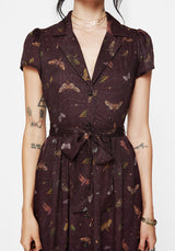 Celia Moth Printed Midaxi Shirt Dress