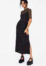 Phoenix Dragon Printed Cami Midi Dress