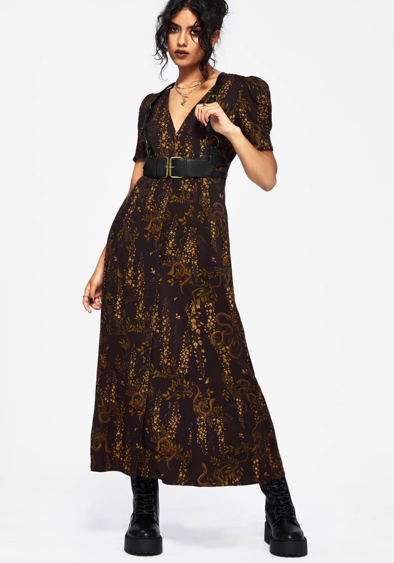 Azazel Snake Printed Midaxi Dress