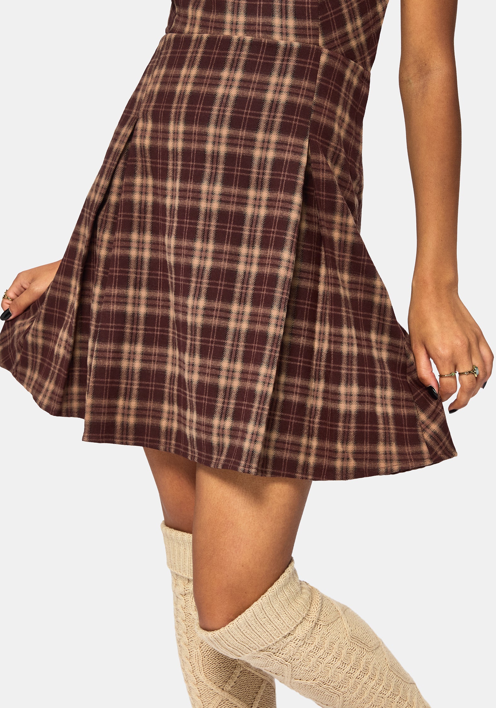 Milo Check Pinafore Mini Dress