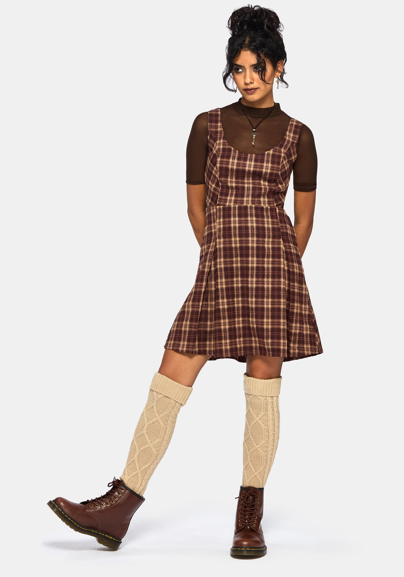 Milo Check Pinafore Mini Dress