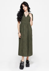 Francesca Dragon Printed Wrap Over Midaxi Dress