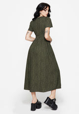 Francesca Dragon Printed Wrap Over Midaxi Dress