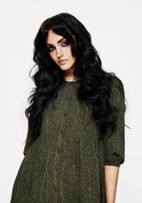 Francesca Dragon Printed Button Up Smock Mini Dress