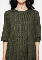 Francesca Dragon Printed Button Up Smock Mini Dress