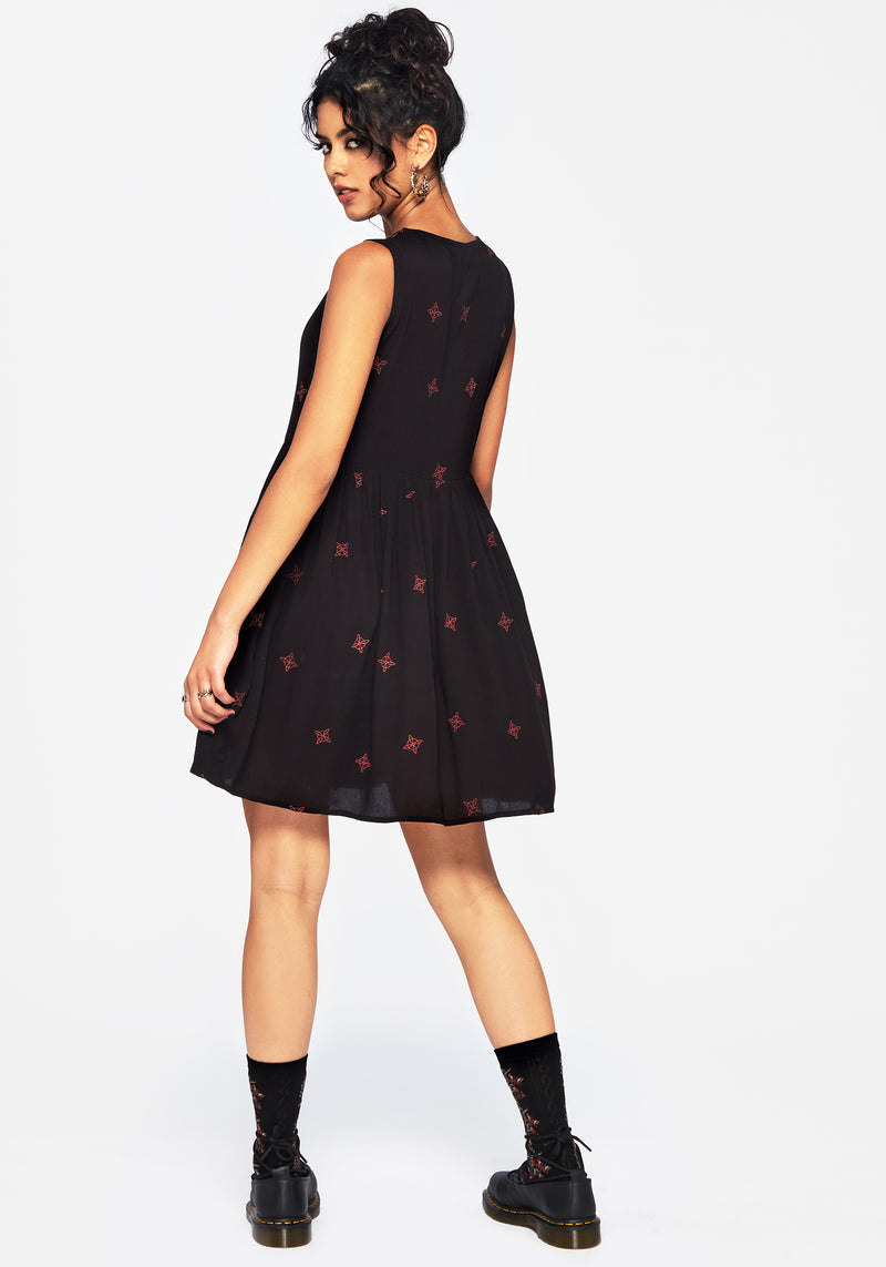 Sublime Witches Knot Embroidered Mini Dress