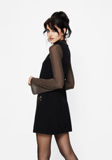 Griffinfly Embroidered Pocket Cord Mini Dress