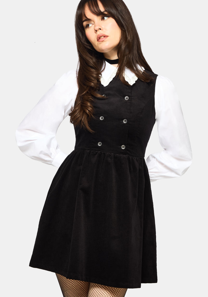 Mournia Cord Button Up Mini Dress Disturbia Mournia Cord Button Up Mini Dress Disturbia