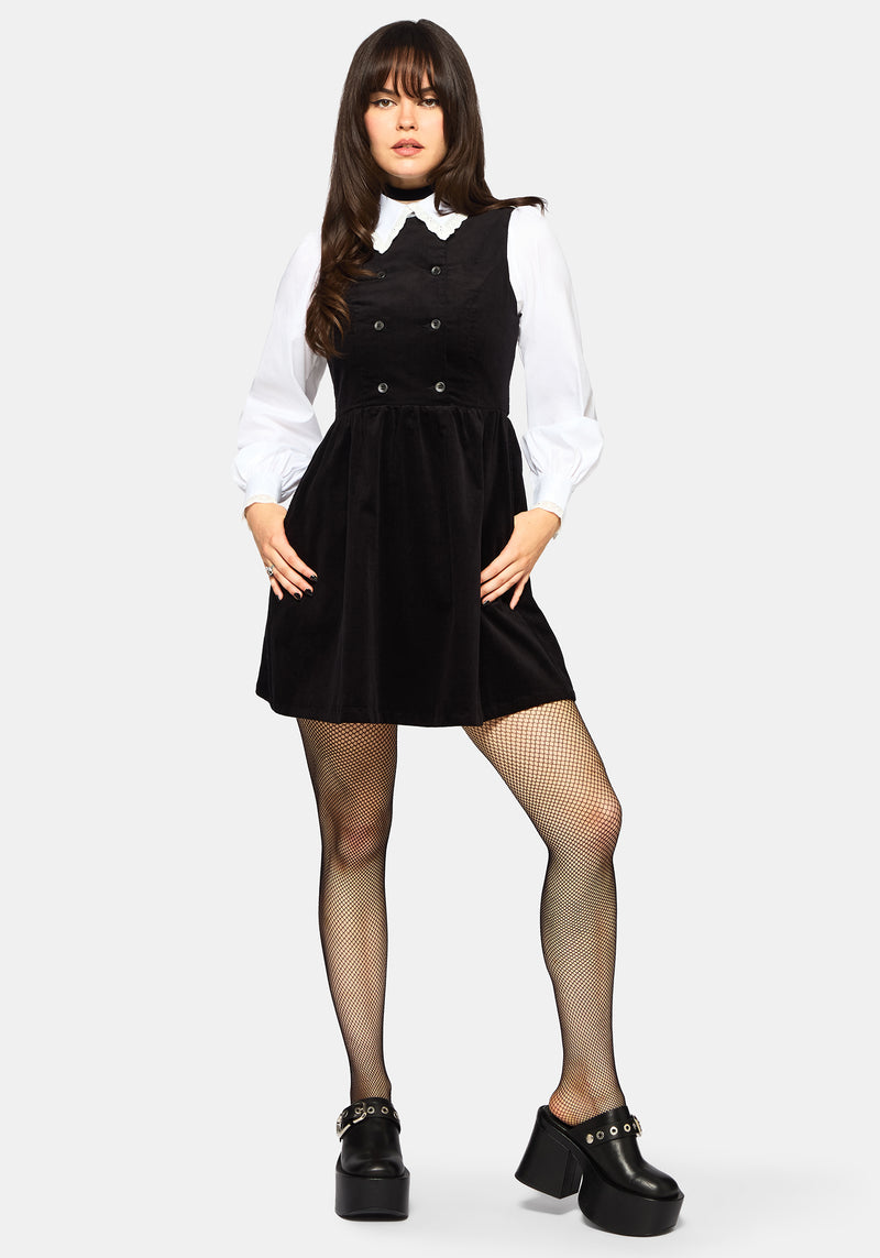 Mournia Cord Button Up Mini Dress