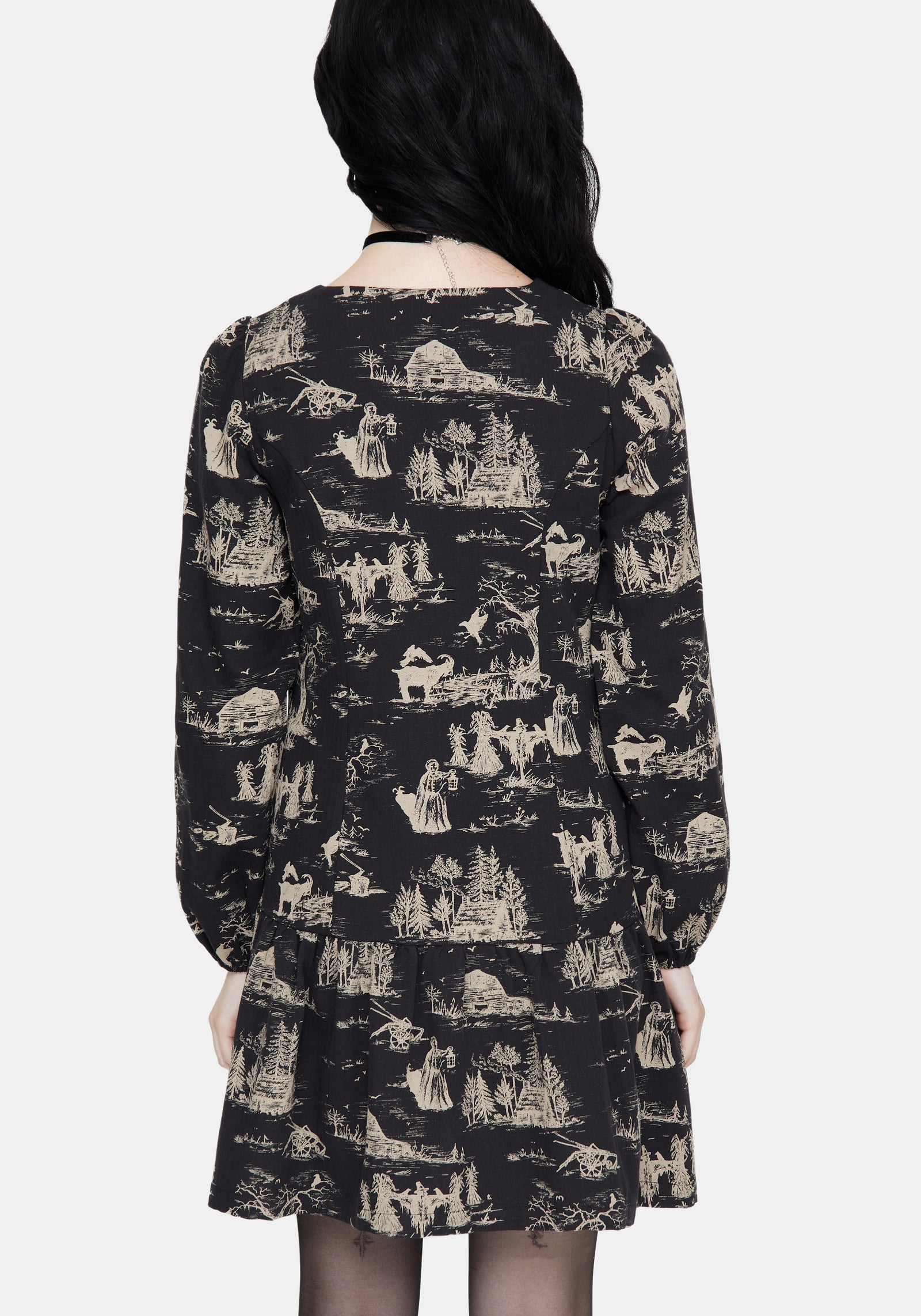 Lacelle Cotton Button Up Long Sleeve Mini Dress