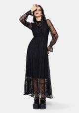 Bertha Lace Tiered Long Sleeve Maxi Dress