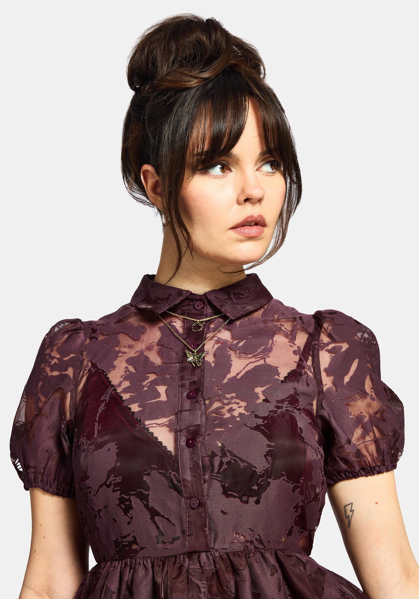 Spectre Layered Mini Shirt Dress