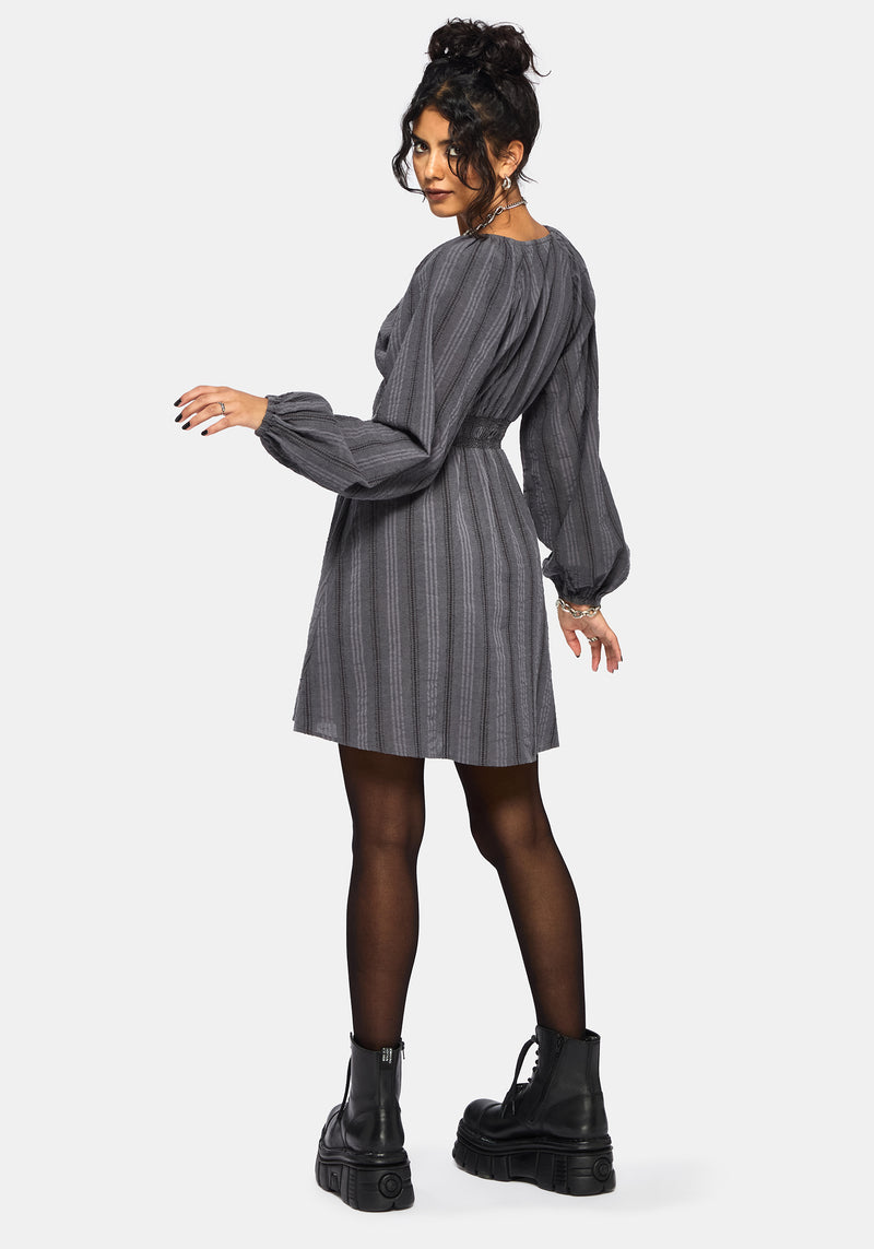 Grove Cotton Blend Stripe Smock Mini Dress