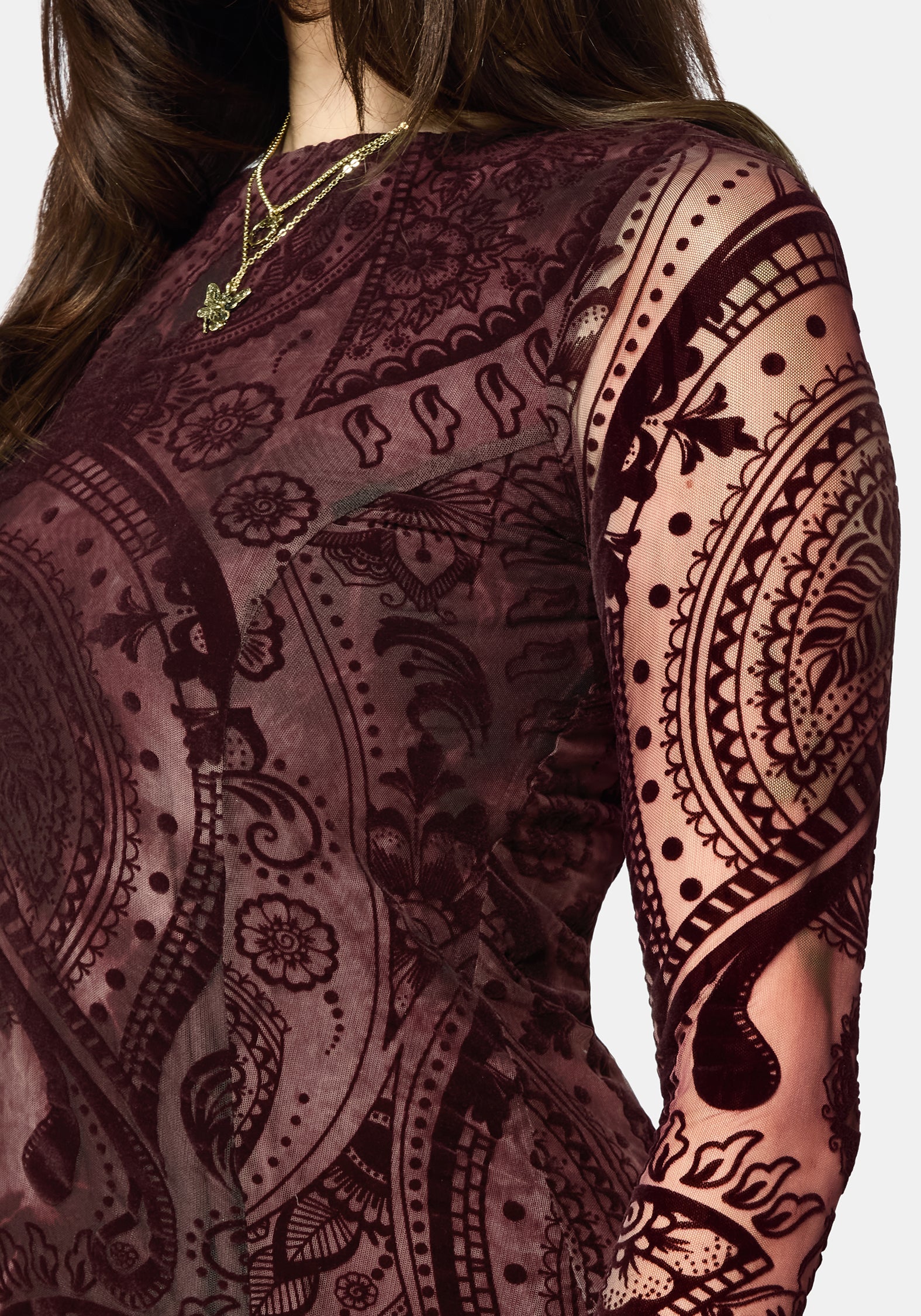 Loveday Paisley Printed Godet Mini Dress