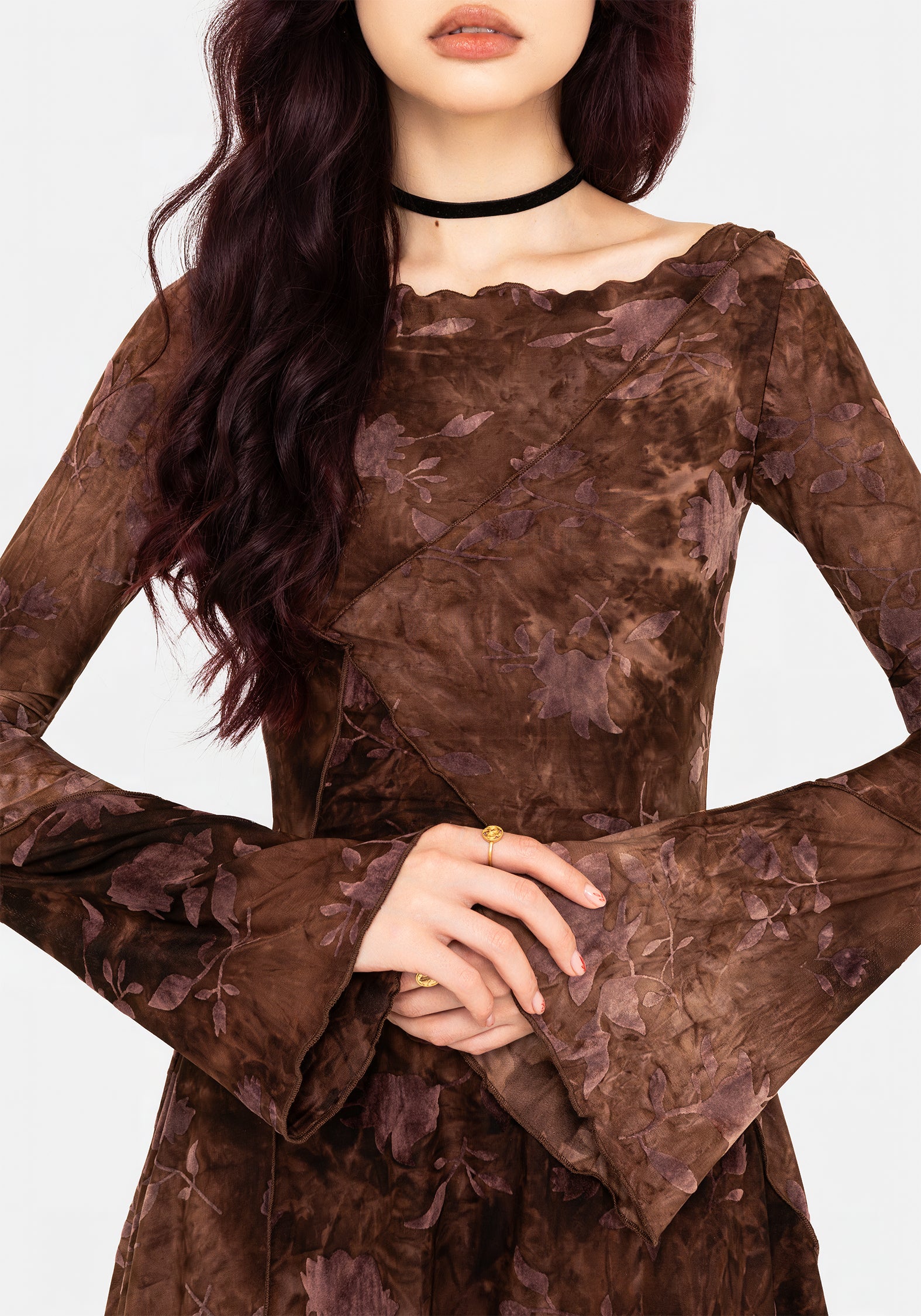 Serenade Long Sleeve Floral Mini Dress