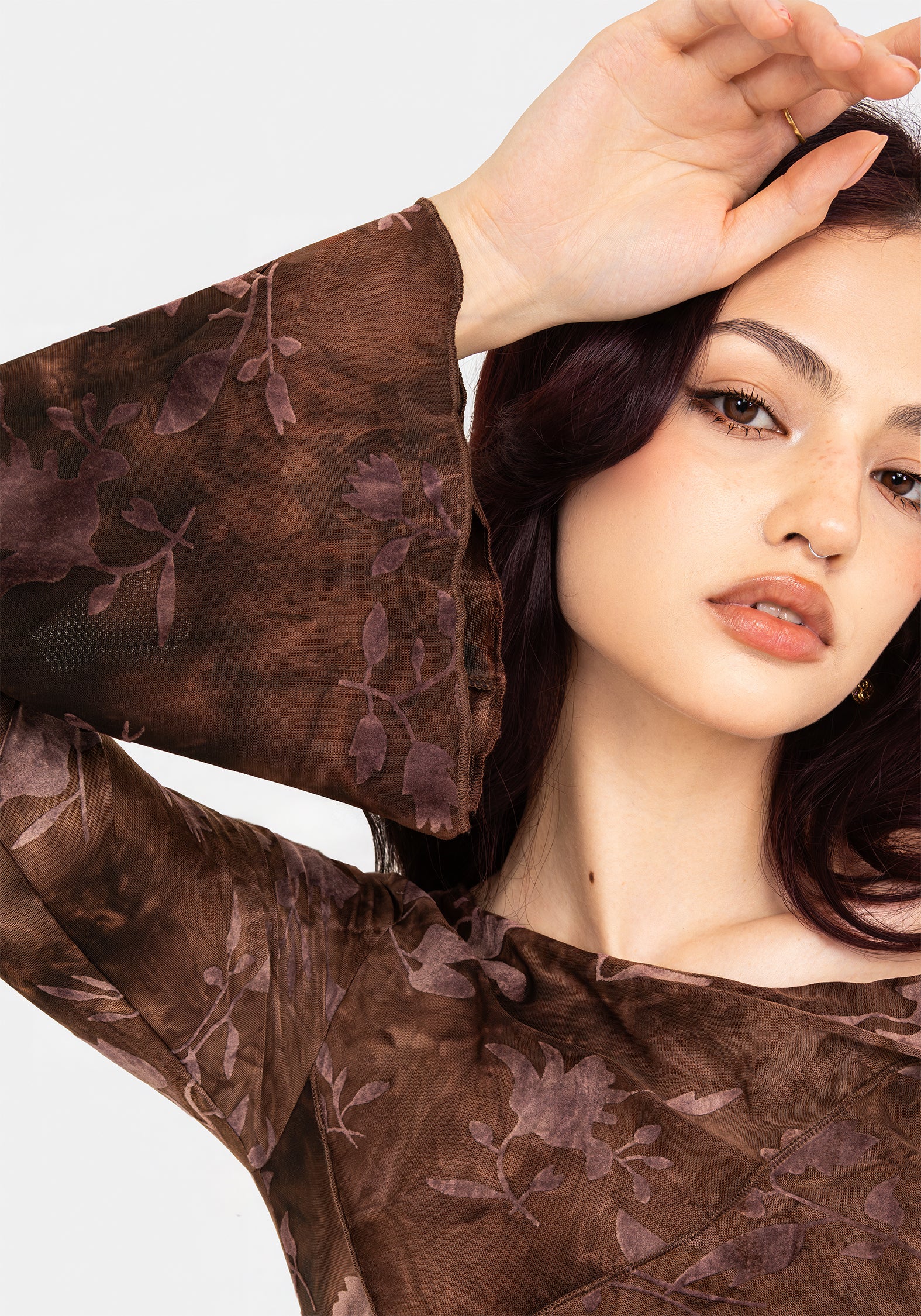 Serenade Long Sleeve Floral Mini Dress