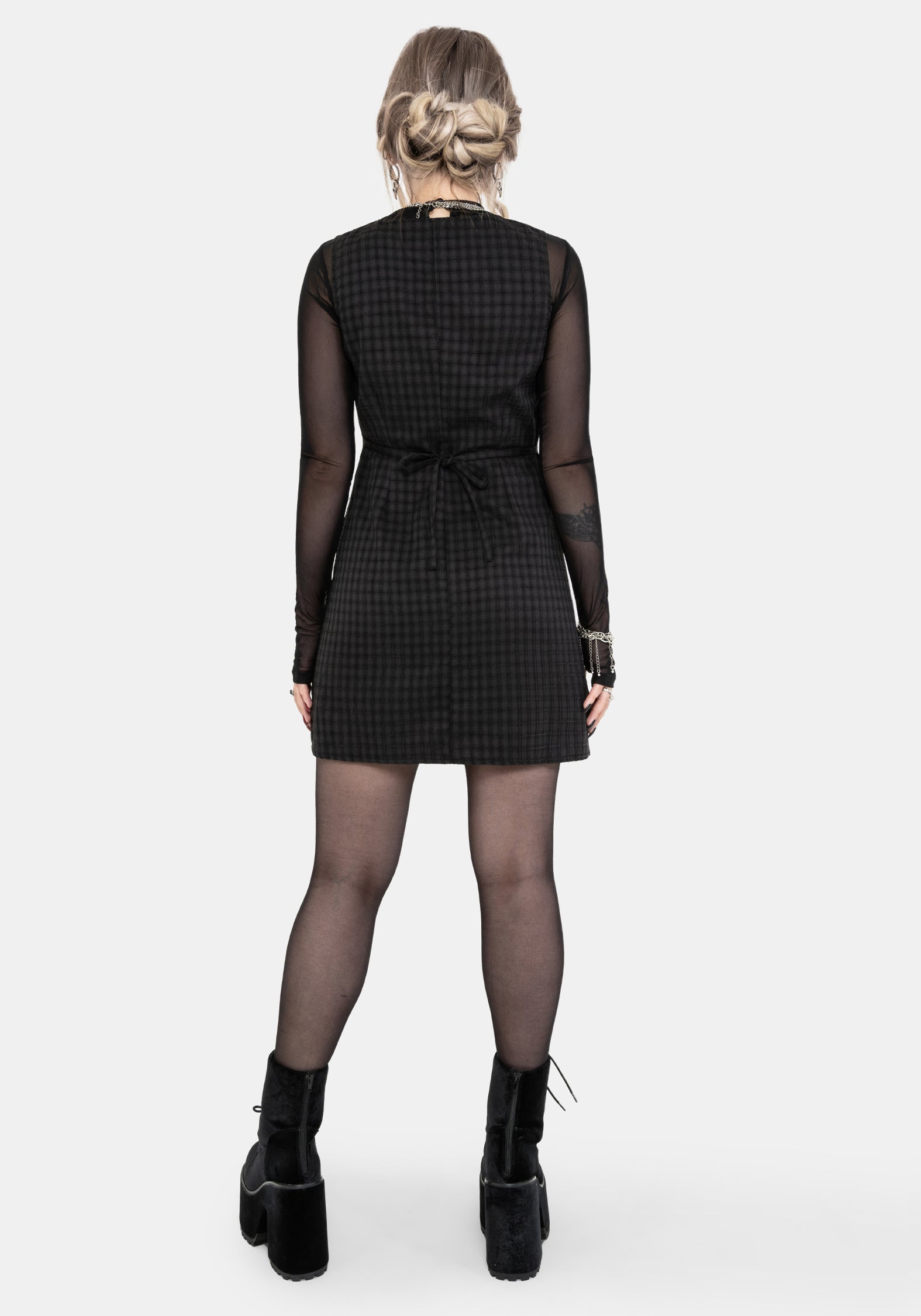 Ziggy Check Button Up Mini Dress