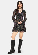 Elide Black Orchid Mini Dress