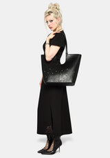 Aubrey Crow Skull Embroidered Twist Front Midi Dress