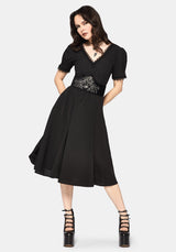 Sanzia Tie Back Lace Midi Dress